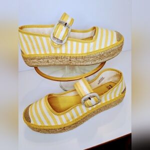 Free People Surfside Platform Espadrille Mary Janes Size 7 Woman's NEW